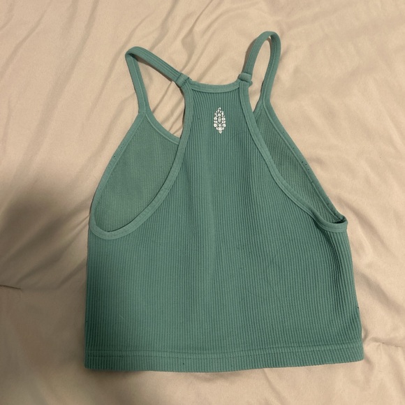 Forest Green Ribbed Tank Top - Picture 2 of 3